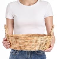 Корзина &laquo;Ушат&raquo;, №4, Dдно= 29 см, Dверх=38 см, H=10 см, ручное плетение, лоза