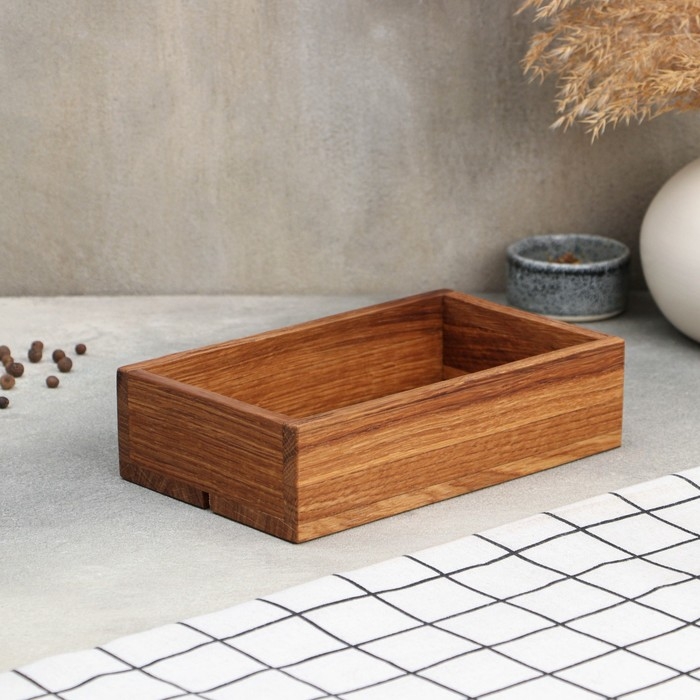 Салфетница-органайзер кухонный Adelica, 2в1, с отделением под чай и специи, 21&times;12&times;5,5 см, дуб