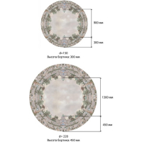 Скатерть &laquo;Этель&raquo; Райский сад d=150 +/-3 см