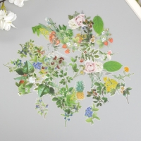 Наклейки для творчества пластик PVC "Воспоминания о путешествии" набор 60 шт 10х14 см