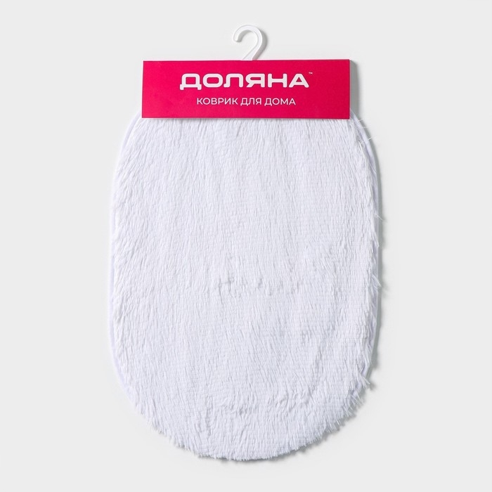 Коврик для дома Доляна &laquo;Пушистик&raquo;, 38&times;59 см, цвет белый