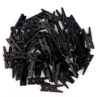 Набор прищепок для декора 50 шт., чёрные &mdash; 2,5 см