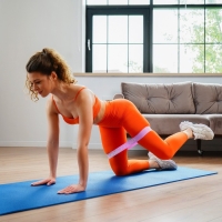 Фитнес-резинка ONLYTOP, 30х5х0,11 см, нагрузка 10 кг, цвет сиреневый