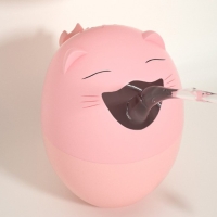 Ковш пластиковый для купания и мытья головы, детский банный ковшик &laquo;Котик&raquo;, 500 мл., с леечкой, цвет розовый