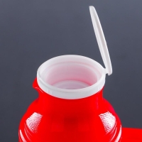 Термос 1 л, со стеклянной колбой, 2 кружки, 13.5 х 32 см, микс