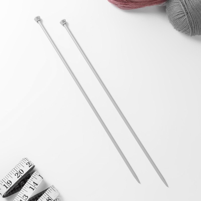 Спицы для вязания, прямые, с тефлоновым покрытием, d = 5 мм, 35 см, 2 шт Спицы для вязания, прямые, с тефлоновым покрытием, d = 5 мм, 35 см, 2 шт
