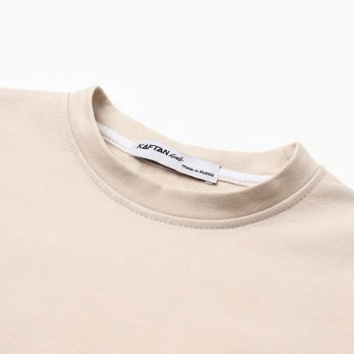 Футболка детская с дл.рукавом KAFTAN, р. 30 (98-104 см), бежевый