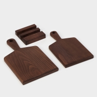 Набор разделочных досок на подставке Wild Kitchen, 34.5×19×2 см и 28.5×16 см, бук темный Набор разделочных досок на подставке Wild Kitchen, 34.5×19×2 см и 28.5×16 см, бук темный