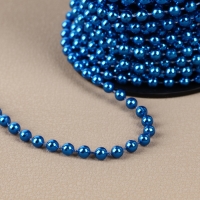 Бусы на нитях, круглые, 4 мм, 9 ± 1 м, цвет синий Бусы на нитях, круглые, 4 мм, 9 ± 1 м, цвет синий