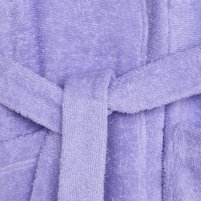 Халат махровый детский Экономь и Я, размер 36, цвет сиреневый, 100% хлопок, 320 г/м2