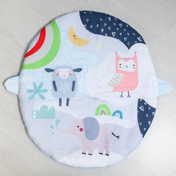 Развивающий коврик &laquo;Совушка&raquo;, с дугами, 84х84х0,5