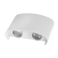 Светильник фасадный &laquo;Полусфера&raquo;, FSD-009, 4Вт, 3000К, 2 луча, IP65, 220В, металл, белый