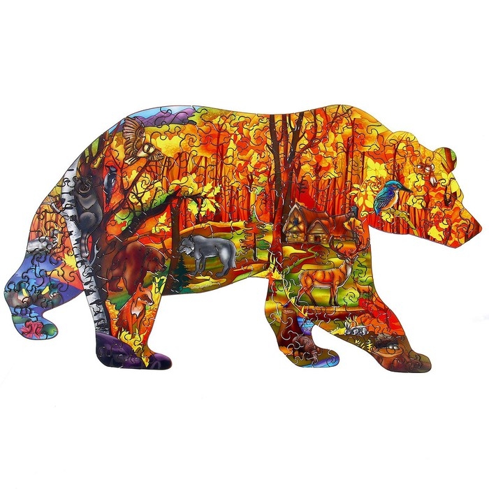 Пазл деревянный фигурный &laquo;Сказочный лес&raquo;, 143 элементов