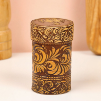 Набор стопок &laquo;Рыбак&raquo;, 4 шт, в футляре, 4,5&times;4,5&times;9 см, береста