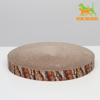 Гофрокогтеточка "Пижон" высокая круглая "Спил сосны", с пропиткой, 35 х 4 см Гофрокогтеточка "Пижон" высокая круглая "Спил сосны", с пропиткой, 35 х 4 см