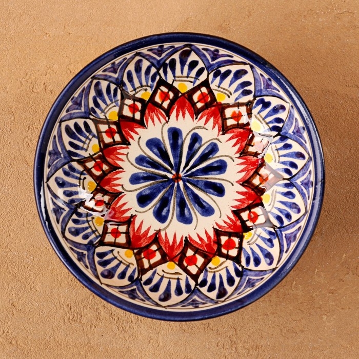 Конфетница Риштанская Керамика 12см, микс