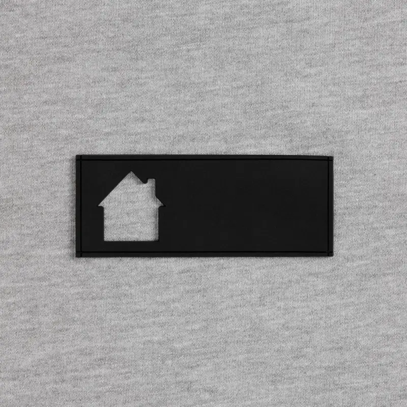 Лейбл из ПВХ с вырубкой &laquo;Дом&raquo;, черный