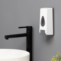 Диспенсер для мыла и антисептика SAVANNA, механический, 350 мл, пластик, белый Диспенсер для мыла и антисептика SAVANNA, механический, 350 мл, пластик, белый