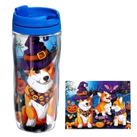 Термостакан с пазлом «Ужасно милые корги», 54 элемента, 350 мл Термостакан с пазлом «Ужасно милые корги», 54 элемента, 350 мл