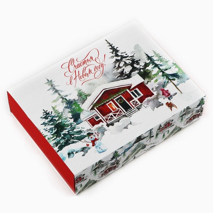 Коробка для сладостей «Уютный Новый год», 20 х 15 х 5 см, Новый год Коробка для сладостей «Уютный Новый год», 20 х 15 х 5 см, Новый год