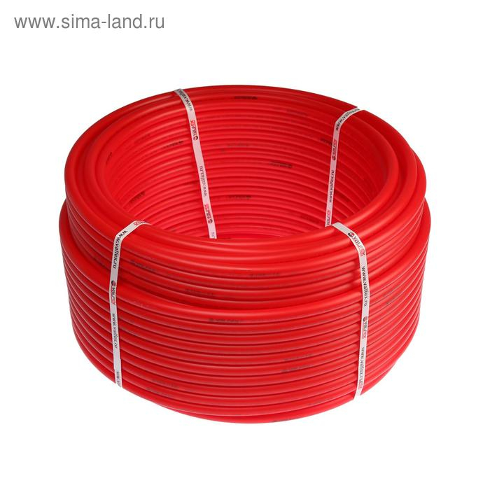 Труба из полиэтилена VALFEX, PE-RT, d=16х2 мм, бухта 100 м, для теплого пола, красная