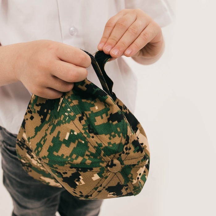 Карнавальная кепка &laquo;Военный&raquo;, нашивка-танк, р. 52&ndash;54