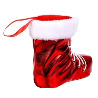 Конфетница &laquo;Сапожок&raquo;, на шнуровке, цвет красный