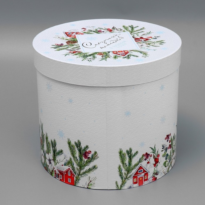 Коробка подарочная круглая &laquo;Сказочных моментов&raquo;, 19.5 х 22 см, Новый год