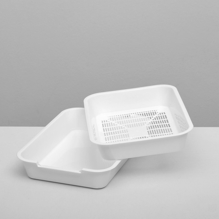 Туалет средний с сеткой 36 х 26 х 6,5 см, белый Туалет средний с сеткой 36 х 26 х 6,5 см, белый