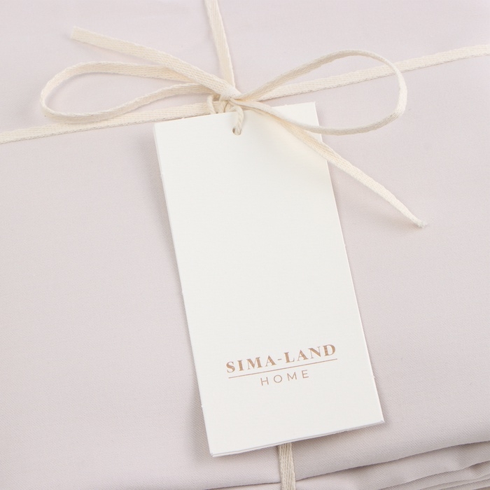 Простыня на резинке SL Home Beige 180*200+30 см , сатин, 140 гр/м2, 100% хлопок