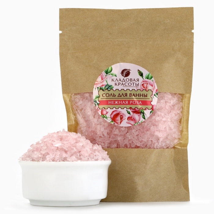 Соль для ванны с ароматом нежной розы, 150 г Соль для ванны с ароматом нежной розы, 150 г