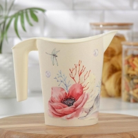 Кувшин «Деко. Маки», пластиковый,1 л Кувшин «Деко. Маки», пластиковый,1 л