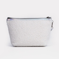 Косметичка на молнии, цвет белый/серебряный Косметичка на молнии, цвет белый/серебряный