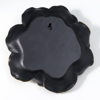 Сувенир полистоун панно "Чёрная королевская роза" с золотом 20х19х6 см