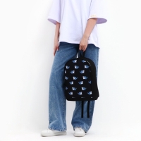 Рюкзак школьный текстильный &laquo;Акулы&raquo;, 38х14х27 см, цвет чёрный