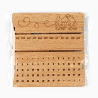 Вечный календарь &laquo;Sweet home&raquo; деревянный, 17,5 х 17 см