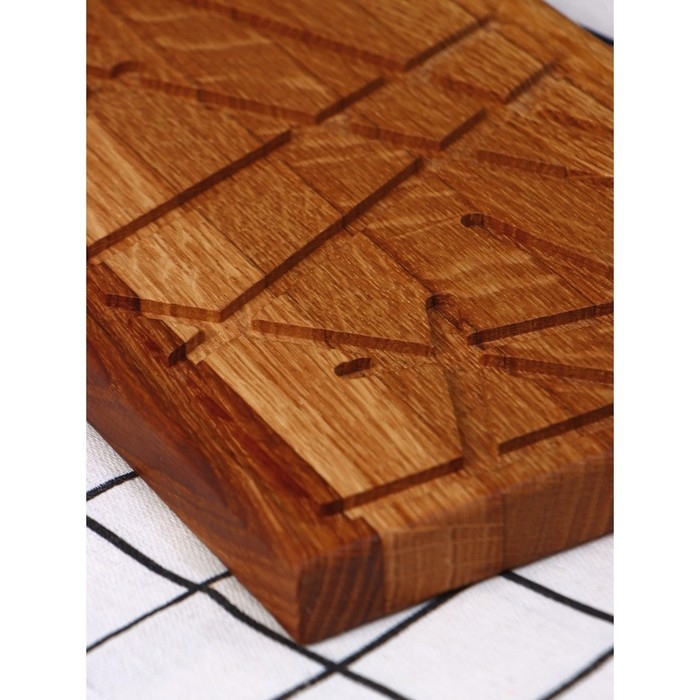 Доска разделочная и для подачи &laquo;Беличе&raquo;, 29&times;15&times;2 см, дуб