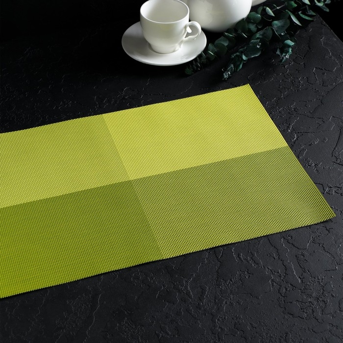 Салфетка сервировочная на стол «Настроение», 45×30 см, цвет зелёный Салфетка сервировочная на стол «Настроение», 45×30 см, цвет зелёный