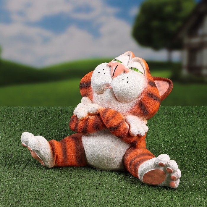 Садовая фигура Садовая фигура "Кот" рыжий, 22х33см
