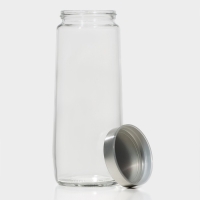 Банка стеклянная для сыпучих продуктов с металлической крышкой «Вока», 1,5 л Банка стеклянная для сыпучих продуктов с металлической крышкой «Вока», 1,5 л