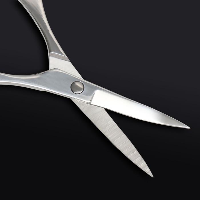 Ножницы маникюрные &laquo;Premium&raquo;, загнутые, 9 см, на блистере, цвет серебристый