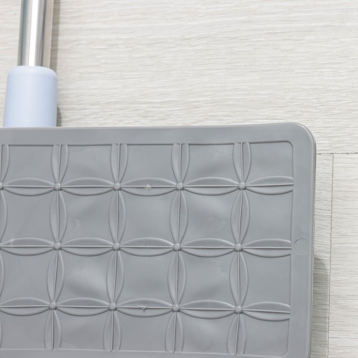 Швабра для мытья пола плоская Доляна, 2 насадки из микрофибры, телескопическая стальная ручка, 41&times;15&times;92(136) см