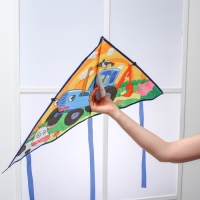 Воздушный змей &laquo;По полям&raquo;, Синий трактор, 50х80 см