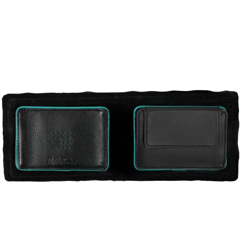 Кошелек Partinico, черный с бирюзовым Кошелек Partinico, черный с бирюзовым