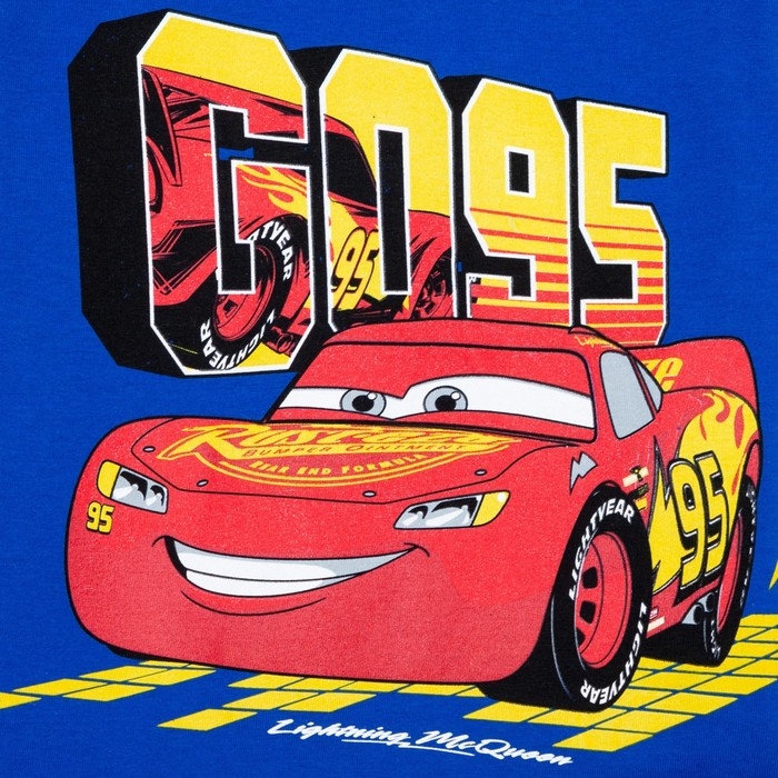 Футболка с длинным рукавом "Тачки", Disney, рост 122-128, синий