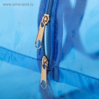 Набор сумок в роддом, 3 шт., цвет прозрачный/голубой Набор сумок в роддом, 3 шт., цвет прозрачный/голубой