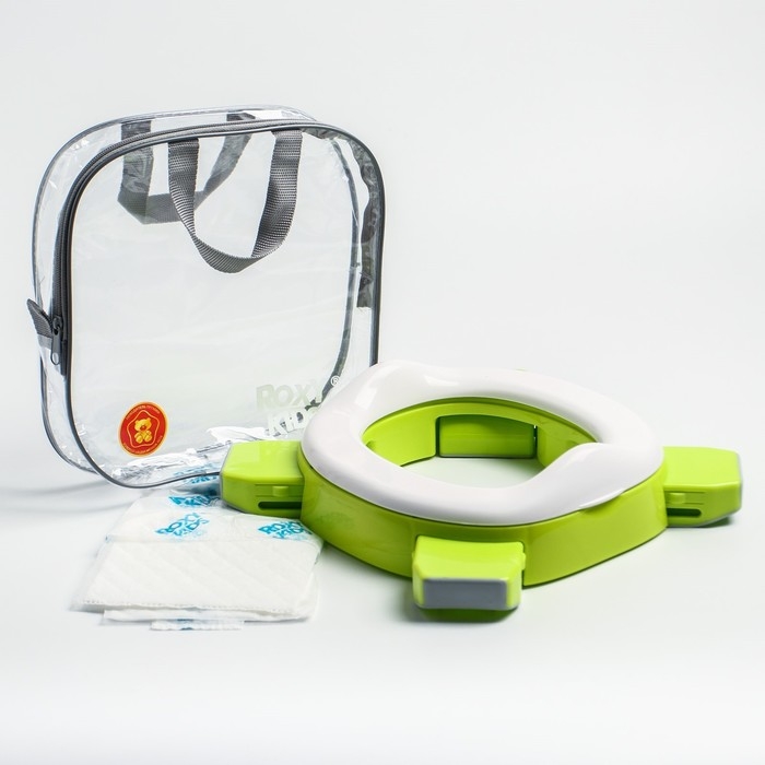 Дорожный горшок HandyPotty в фирменной сумке, цвет лайм