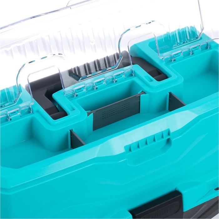 Ящик рыболовный Tackle Box трёхполочный NISUS, бирюзовый