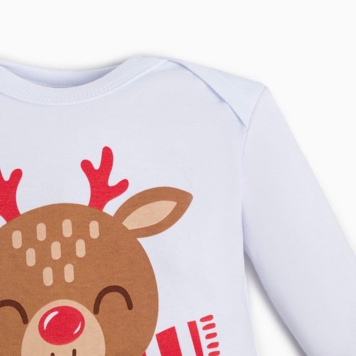 Комплект: джемпер и брюки Крошка Я &laquo;Мой первый НГ&raquo;, рост 62-68 см, цвет красный/белый