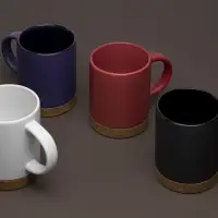 Кружка с пробковой подставкой Corky, синяя